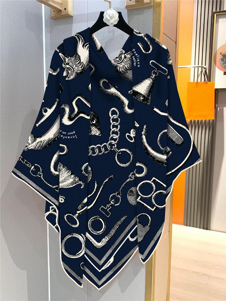 Women'S Stylish Faux Silk Wool Scarf 130X130Cm Elegant Large Warm Gift Ladies Office Party Christmas Celebrations