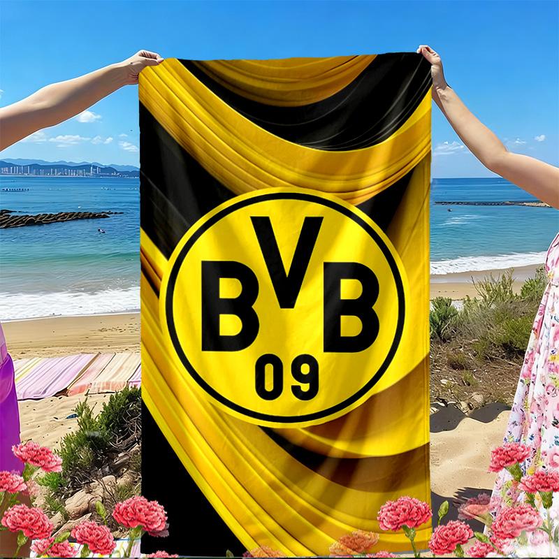 Borussia Dortmund Print Beach Towel, Versatile Lightweight Absorbent Beach Towel for Pool Surf Yoga Bathroom, Perfect Birthday Holiday Gift