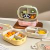 Tragbare Plastik-Lunchbox mit abnehmbaren 3 Fächern Niedlicher geteilter Lebensmittelbehälter für Kinder Schüler Mikrowellengeeignet