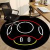 1pc Mushroom Icon Chair Carpet for Office - Indoor Non-Slip Washable Polyester Fiber Carpet, Soft Comfortable Mat For Office yy250928025