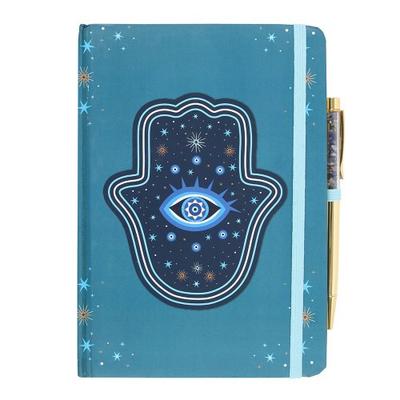 Something Different Hand of Hamsa Crystal Chips A5 Notebook with Pen
