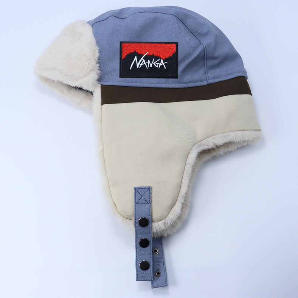 Color Matching Lei Feng Hat Men's and Women's Winter Thickened Warm Versatile Ear Protection Hat Outdoor Travel Ski Pilot Hat