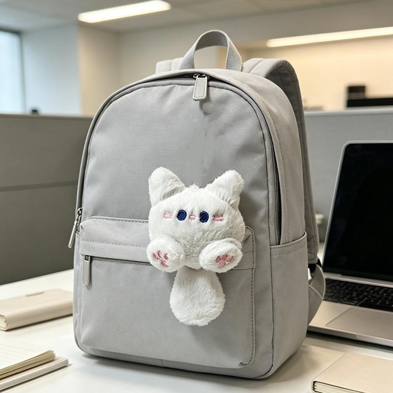 4 Pcs Cute Mini Cat Plush Keychains Soft Fluffy Kitten Stuffed Doll Pendants Small Animal Bag Charms Ornament Gift For Girls