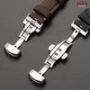 Genuine Calfskin Leather Watchband 20mm 22mm 24mm Butterfly Buckle Bracelet for Omega Business Watch Band for Seiko Brown Straps