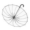 16-Bone long-handled umbrella, transparent, disposable batch, thickened, increased wind resistance, reinforced, large double plastic transparent