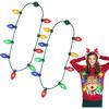 Christmas Necklace Toys for Kids, Light up Falshing LED Light Necklace with Bulbs for Adults, Ugly Xmas Birthday Wedding Rave Carnival New Year