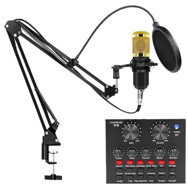 "BM800+V8S Condenser Mic & Sound Card Kit for Mobile, Recording & Live Broadcasts"