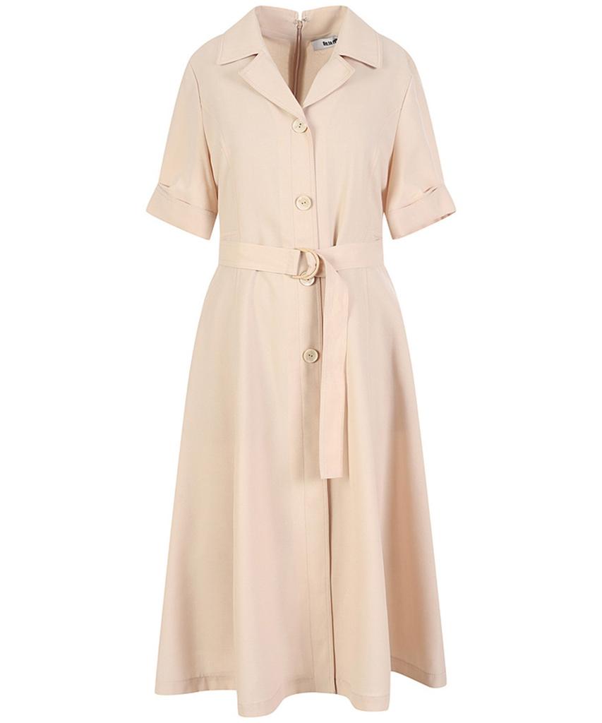 ECOLEDEPARIS Collared Short Sleeve Dress_Rb36Wocm36A