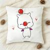 FFinal Fantasy Moogle FF VI Doublesided Printed Square Decorative Cushion Cover for Sofa Living Room Home Decor