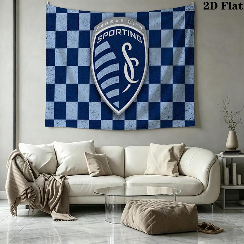 Sporting Kansas City Wall Tapestry Aesthetic Wall Hanging Printed Fabric Blanket Decorative Tapestries for Bedroom Living Room Home Decor