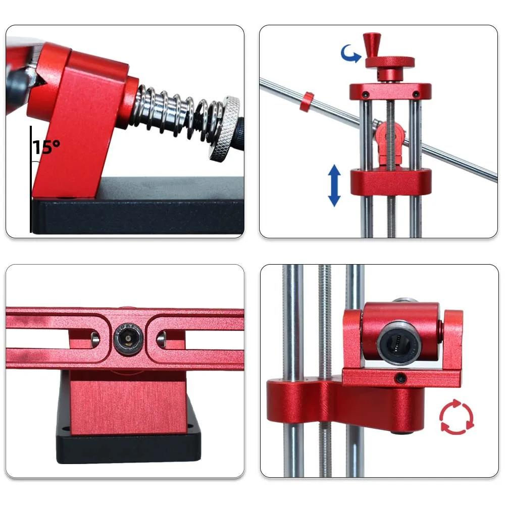 Red Fixed Angle Knife Sharpener - Adjustable Precision Sharpening Tool for Kitchen Knives, Easy to Use Sharpening System