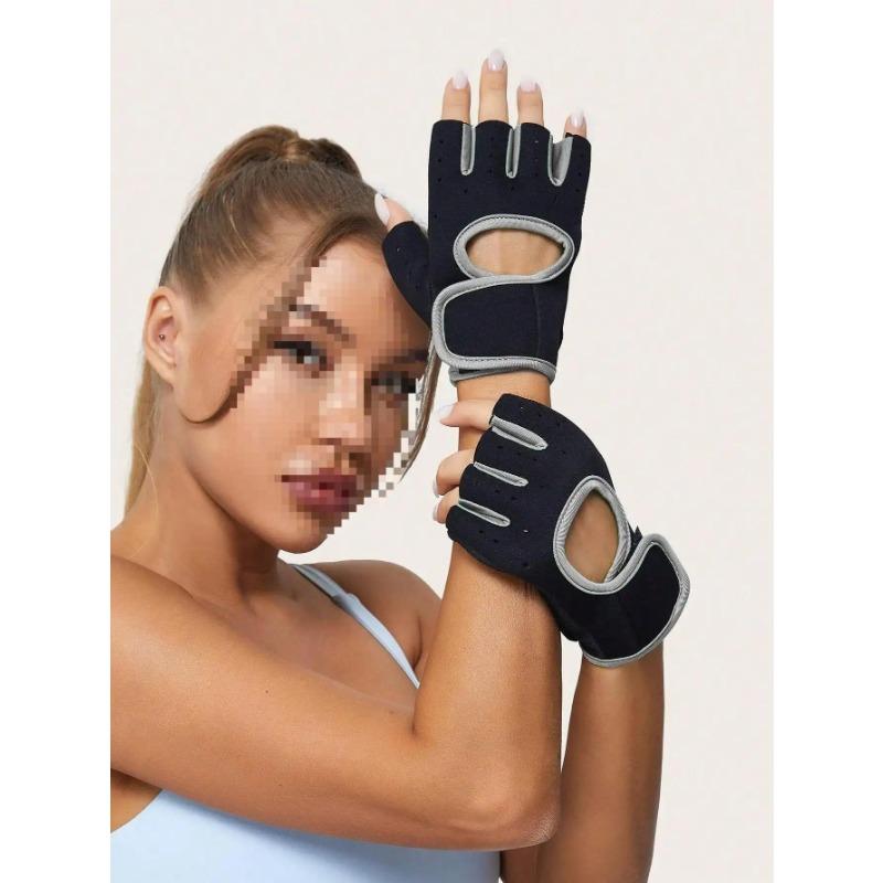 1 Pair of Fitness Breathable Exercise Men and Women Training Horizontal Bar Cycling Half Finger Wrist Guard Anti Slip Gloves