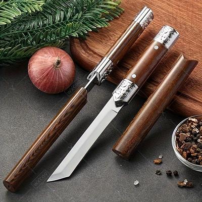 Premium Geschnitztes Professionelles Edelstahl Outdoor-Messer, Fleischmesser, Obstschäler, Mini-Universalmesser, Tragbares Messer