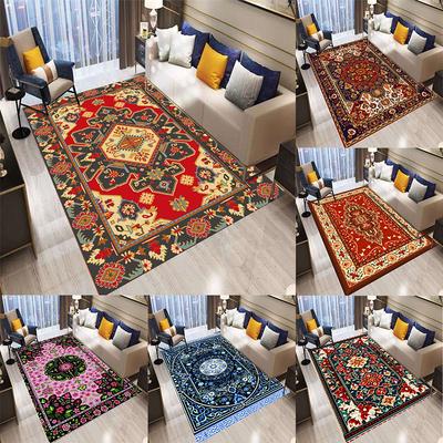 Retro Europe Bohemian Persia Style Carpet Living Room Sofa Bedroom Bedside Kitchen Entrance Door Mat Non-Slip Fine Decor Rug
