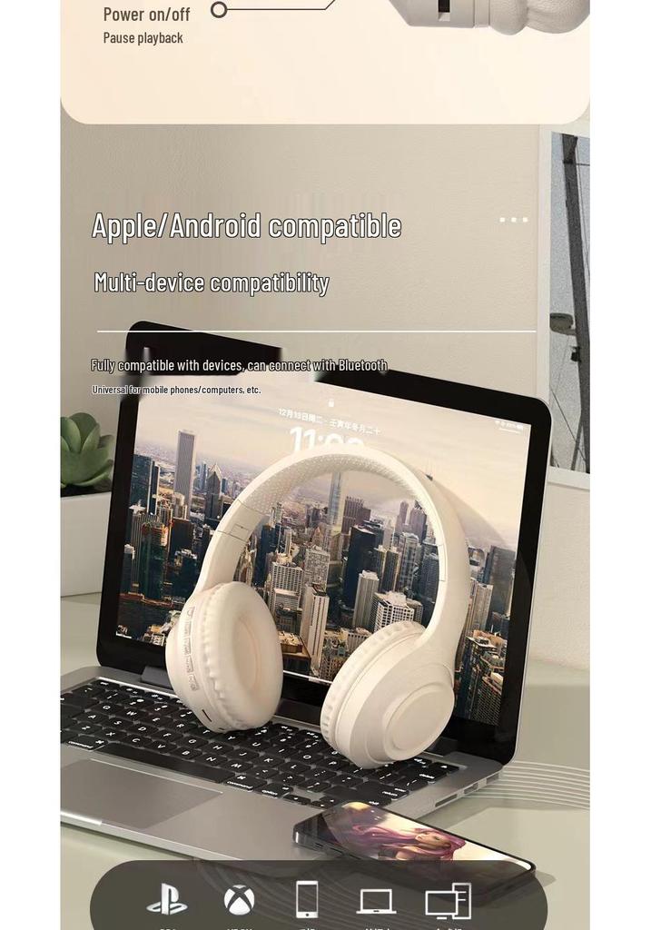 New Over-Ear Bluetooth Headphones with Noise Cancelling & Game Slot