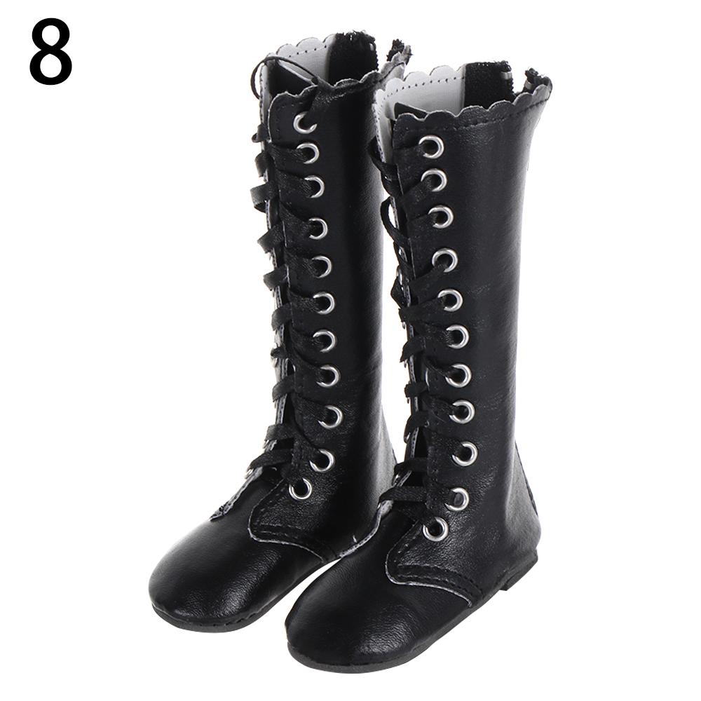 60CM Doll Shoes Princess High Heels Fashion PU Leather Boots Long Knee High Boots For 1/3 Bjd Doll Clothes Accessories