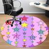 1pc Star PatternChair Carpet for Office, Indoor Non-Slip Washable Polyester Fiber Carpet, Mat For Office, Machine Washable