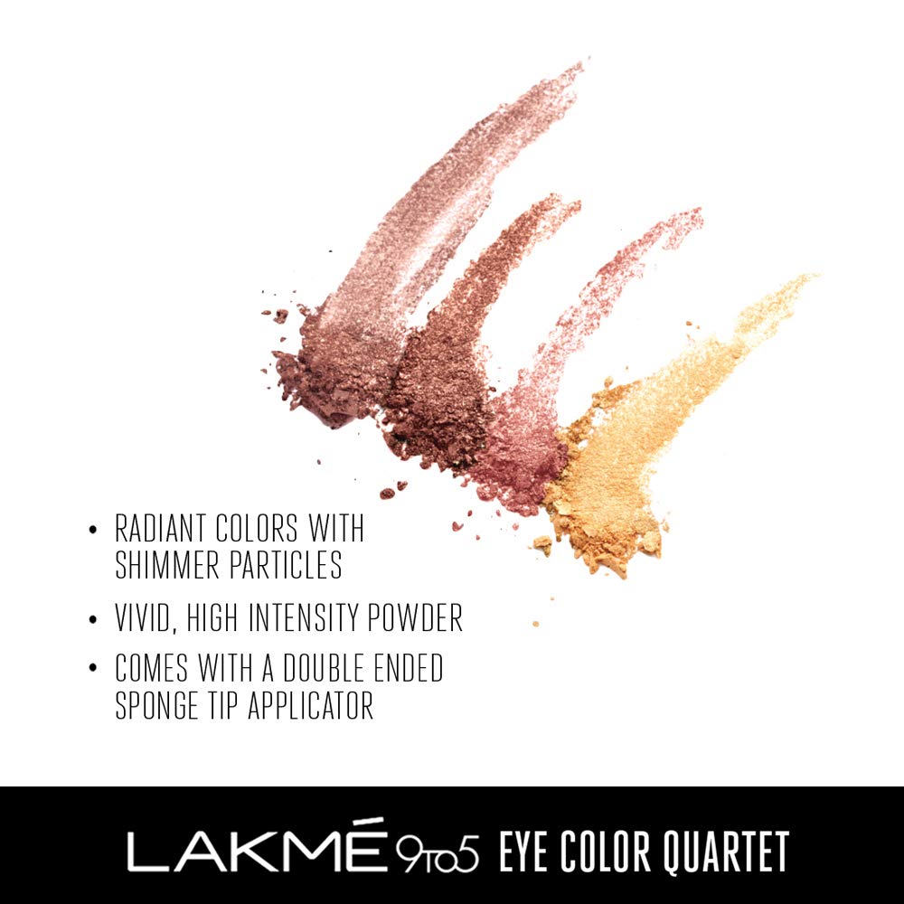 Øyenskygge ørkenrose: 4 nyanser (7 g), 9to5 Eye Color Quartet Desert Rose, Lakme