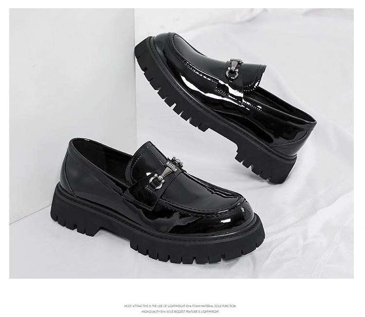 2024 Men's Large Size Heightening Leather Loafers - Youth Big Toe, Thick Sole