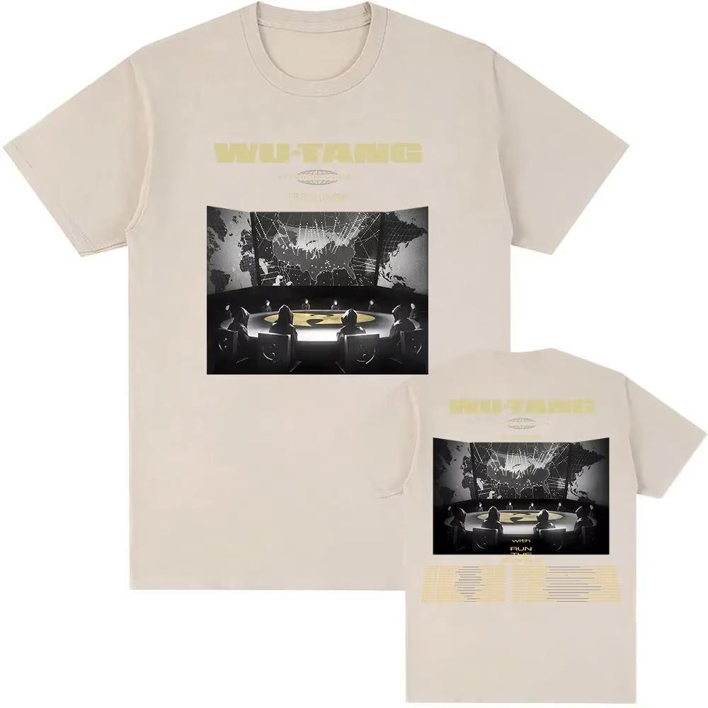 Rock Punk Topy Wu Tang Clan THE FINAL CHAMBER TOUR 2026 Tričko Ležérní Volné Krátký Rukáv Kulatý Výstřih Unisex