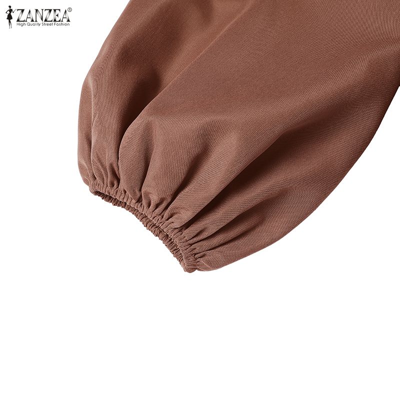 ZANZEA Bluză cu mâneci lungi pentru femei și fuste lungi, seturi casual din două piese