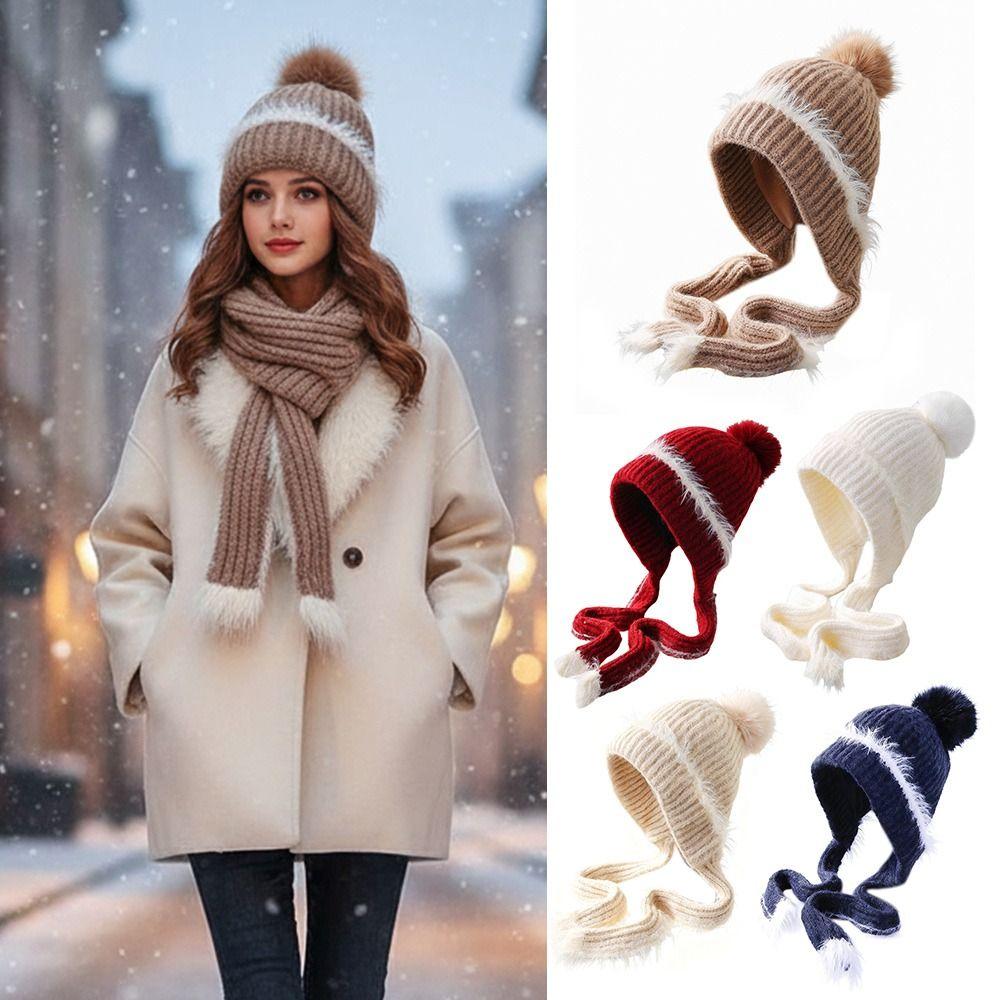Fashion Warm Knitted Hat Windproof Ear Protection Winter Hat Cold Resistant Beanie Cap Autumn Winter