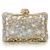 [BoleLOJin] Elegante bolso de mano dorado para la cena, acogedor bolso de viaje, bolso de fiesta estilo club (plata)
