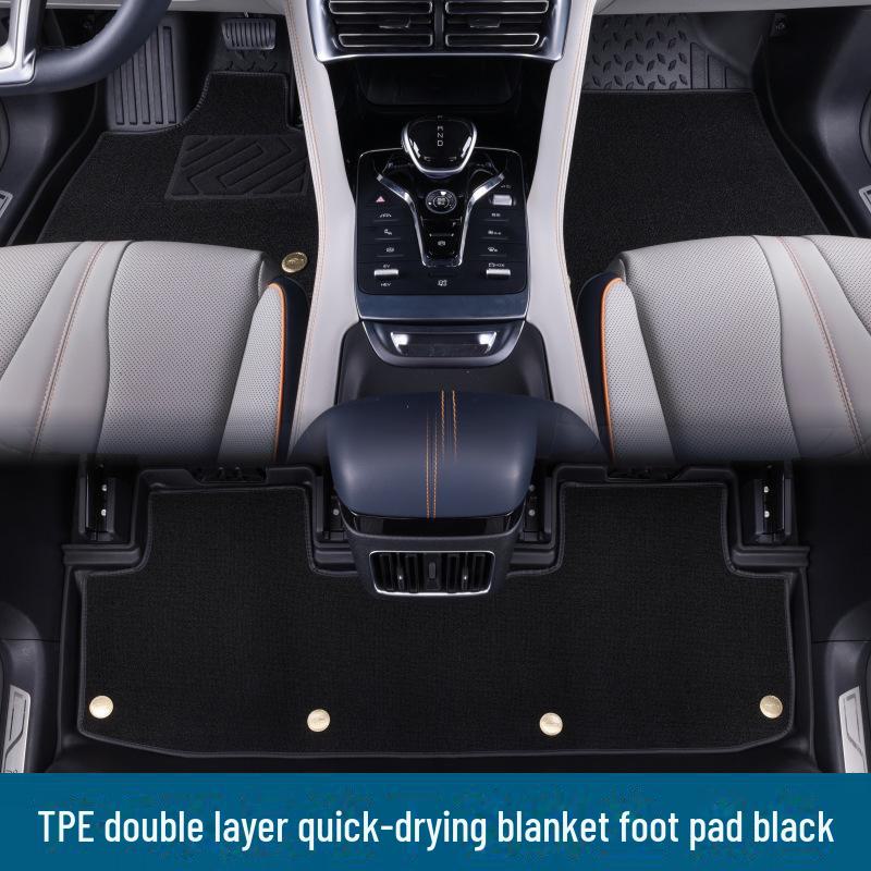 Waterproof and Wear-resistant TPE Foot Pads for Hongqi HS3, Suitable for 23 Models. Odor-free Tail Box Pads Included.