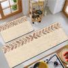 Stilvolle Küchenbodenmatte mit Blattmuster, Verdickter rutschfester verschleißfester Teppich für Wohnzimmer, Veranda, Balkon, Heimdekoration