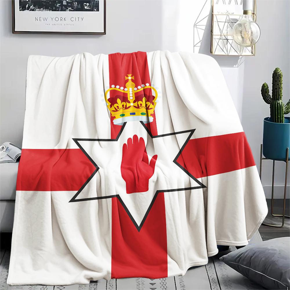 1 Stück Ulster-Print Flanelldecke, Hohe Qualität für alle Jahreszeiten, Heimdekoration, Wärme und Komfort, Perfekt für Weihnachtsgeschenke