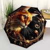 1pc Golden Feline Elegance Automatic Umbrella - Automatic Opening And Closing, Sturdy Iron Frame, Formal Occasions Yy251018145