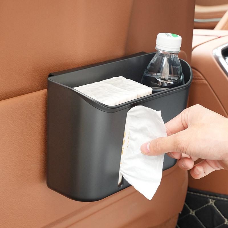 Multi-purpose Car Seat Organizer & Tissue Dispenser with Trash Bin