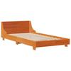 Solid Wood Bed Frame Without Mattress Wax Brown 75x190 Cm Pine Wood