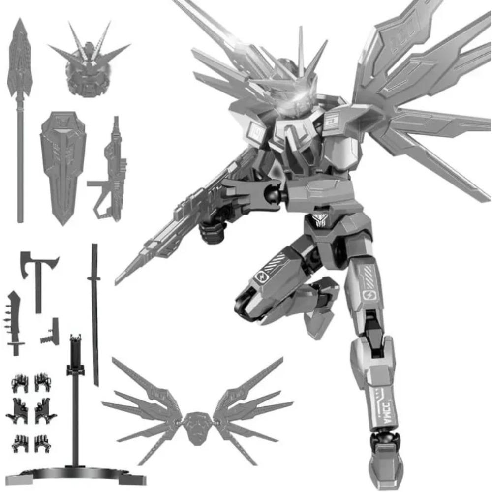 T13 Action Figure Dummy Fortunato 5,2 Pollici Fai da Te/Assemblaggio Completato Modello Fantascientifico Stampato 3D con Arti Articolati Decorazione Casa
