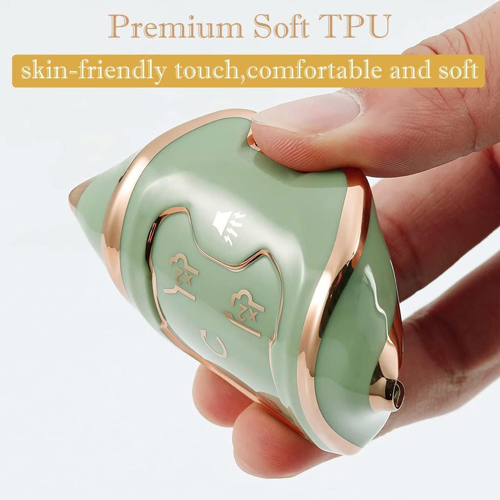 Key Fob Cover for GMC Chevy Sierra and Chevrolet Silverado Premium Soft TPU Full Cover Protection Key Fob Case Remote Key Holder 5 Buttons (A-Ivory)