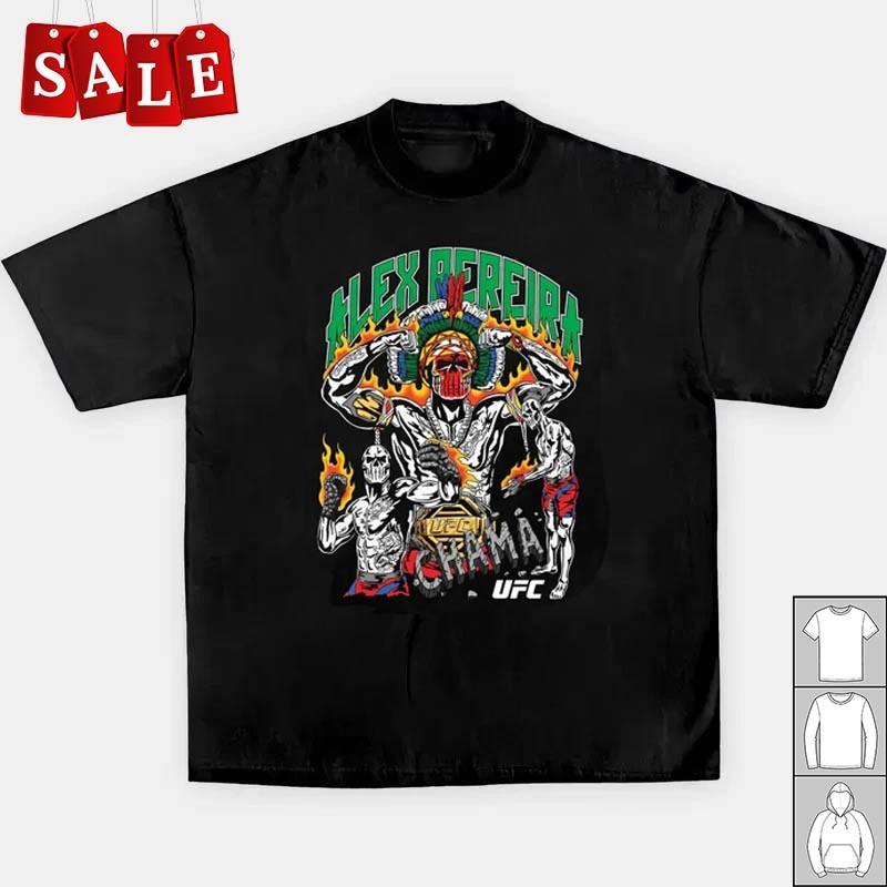 Новая хлопковая unisex футболка Alex Pereira Chama Skull Combat Series S-5XL SS600 S разноцветный