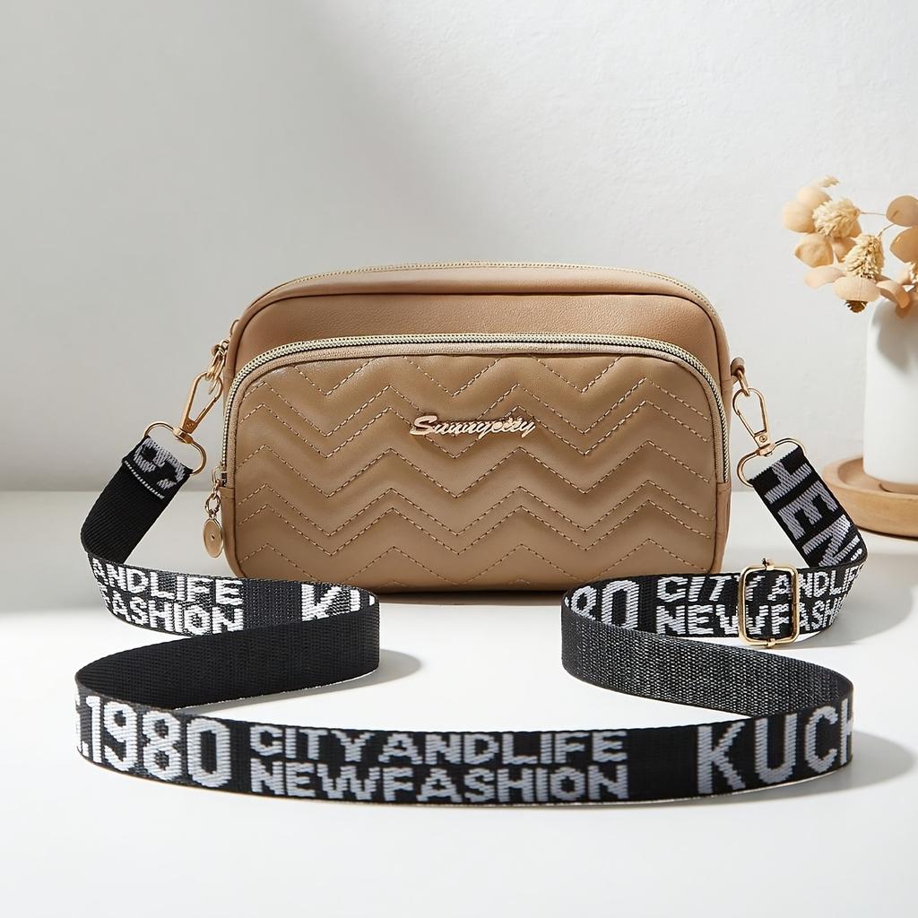 Torebka na ramię crossbody z szerokim paskiem