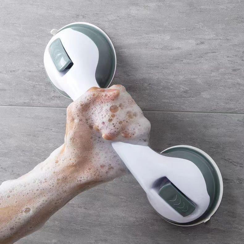 Nail-Free Suction Cup Bathroom Handrail for Sliding Glass Doors