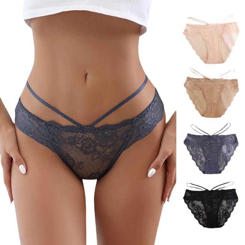 

Lace Hip Lifting Sexy Breathable Low Waist Triangle Women’s Panties XL