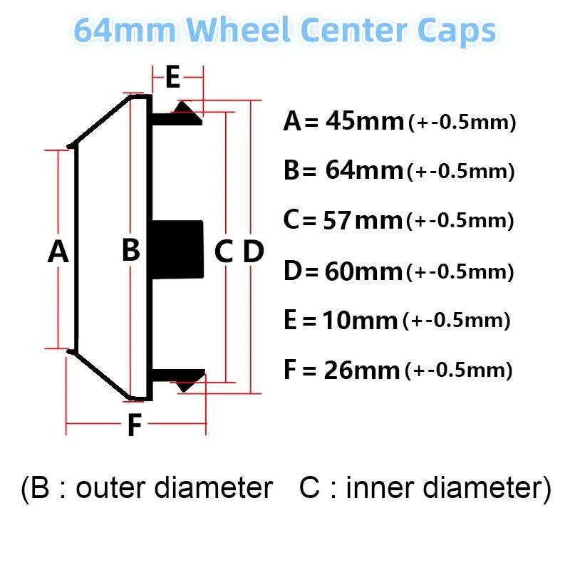 4pcs 60mm 64mm 65mm 68mm 69mm Skull Logo Emblem Car Wheel Center Caps High Rim Hubcaps Wheels Hub Cover Replace Car Accessories