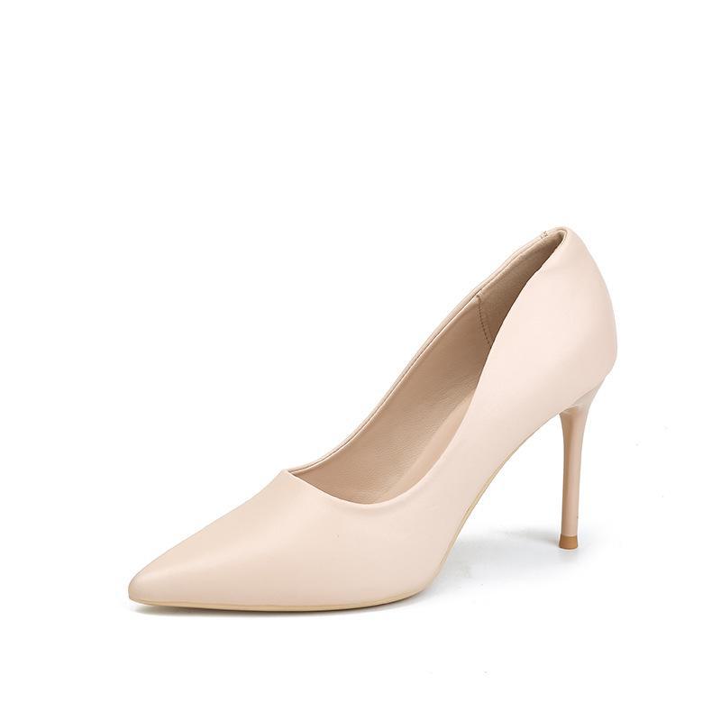 Women's Black Professional Pointed Stilettos - 2024 Spring Collection, Celebrity Style, Niche Elegance