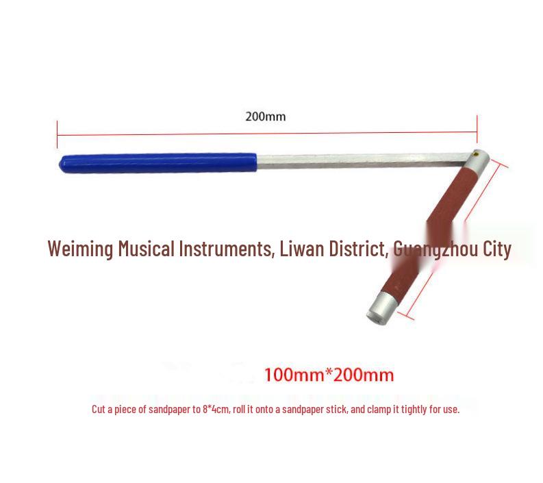 Bass Guitar Fret Polishing Tool: Fingerboard Repair Sanding Stick with Replaceable Sandpaper - Handheld Sanding Pen for Musical Instruments