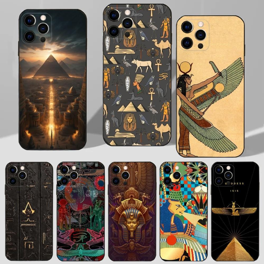 Art A-Ancient E-Egypt Phone Case For iPhone 16,15,14,13,12,11 Plus,Pro Max,XS,X,XR,SE,Mini,8,7 Soft Silicone Black Cover