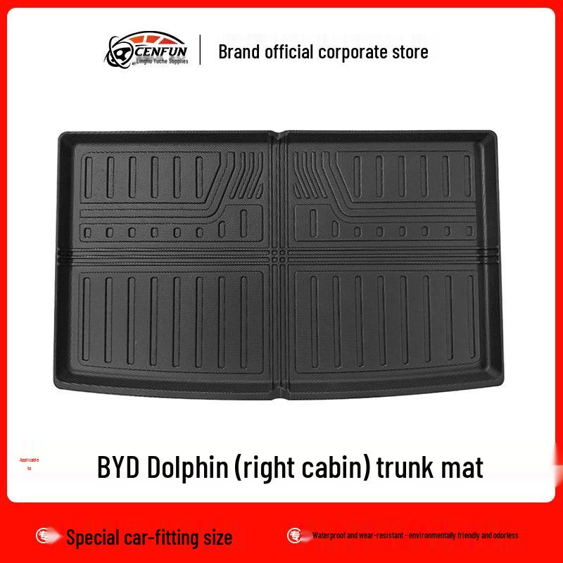 Eco-Friendly Odorless TPE Floor Mats for BYD Dolphin RHD, All-Weather Trunk Mat