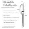 Edelstahl 3-in-1 Fischschuppenmesser Schneiden/Schaben/Ausweiden Mäulchenmesser Schuppenschaber Sägezahnschäler Schaben Ausbeinen Filetieren 1/2 Stück