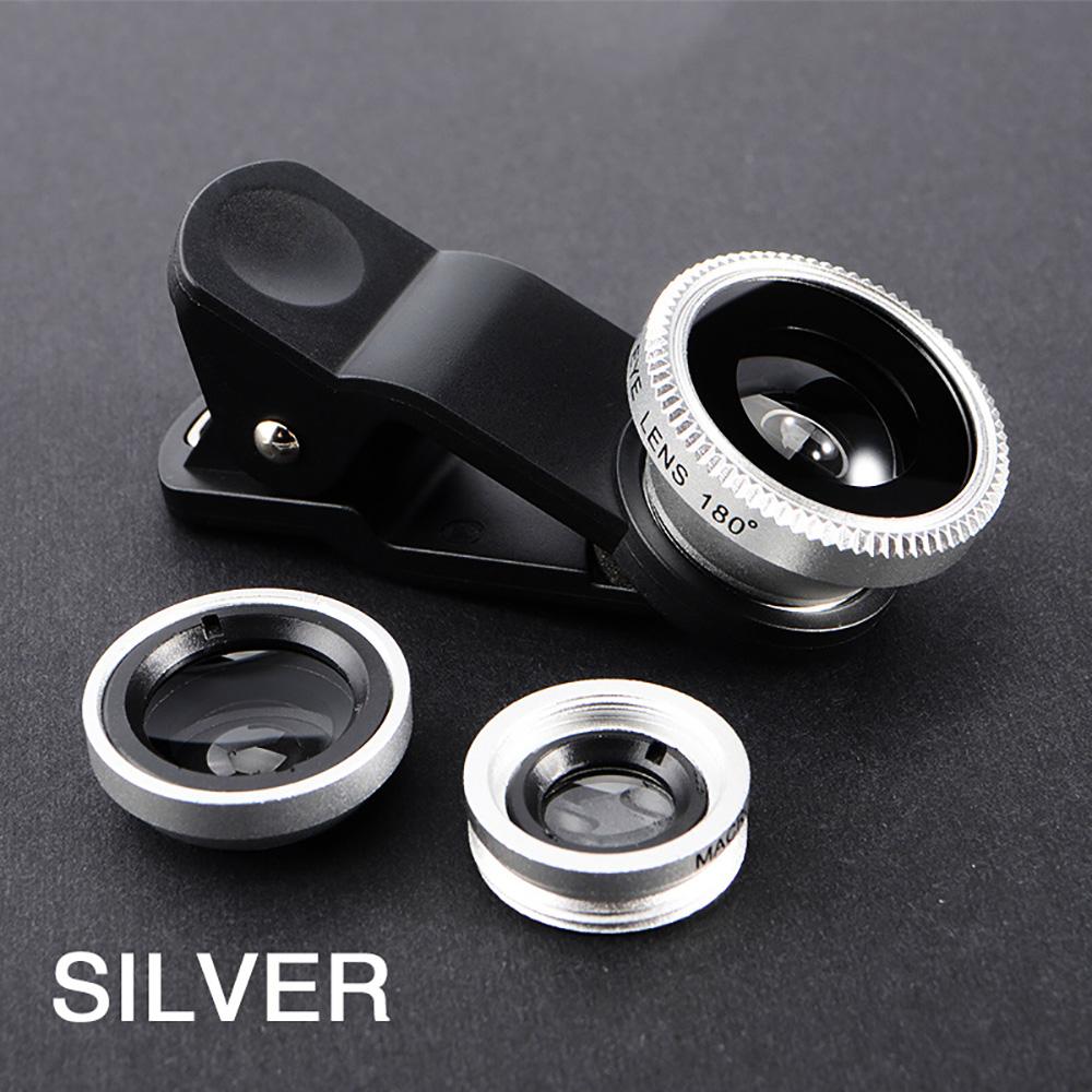 3 in 1 Fisheye Phone Lens 0.67X Wide Angle Zoom Lens Fish Eye Macro Lenses Camera Kits With Clip for iPhone Xiaomi Smart Phone