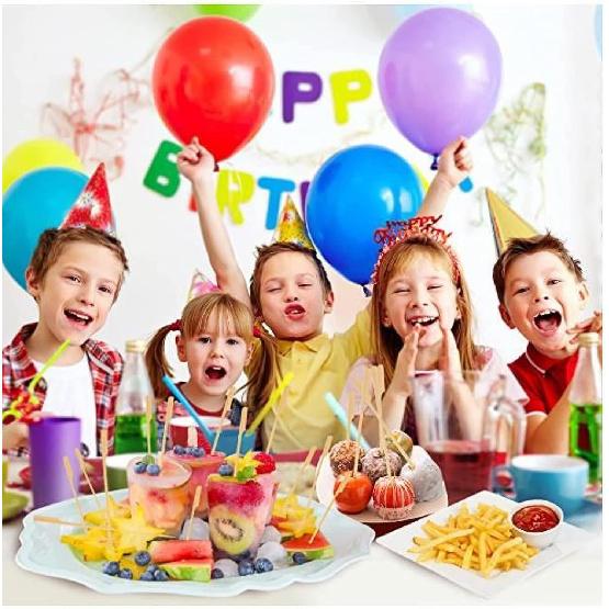 3.5 Inch Bamboo Skewers, 300 PCS Bamboo Paddle Wood Picks, Toothpicks for Appetizers, Cocktail Picks for Drinks, Food Picks, BBQ, Sandwich, Barbecue