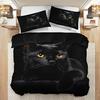 Black Cat Bedding Set Digital Printed Soft Comfortable Duvet Cover King Queen Twin Single Size for Bithday Gift Room Decoration