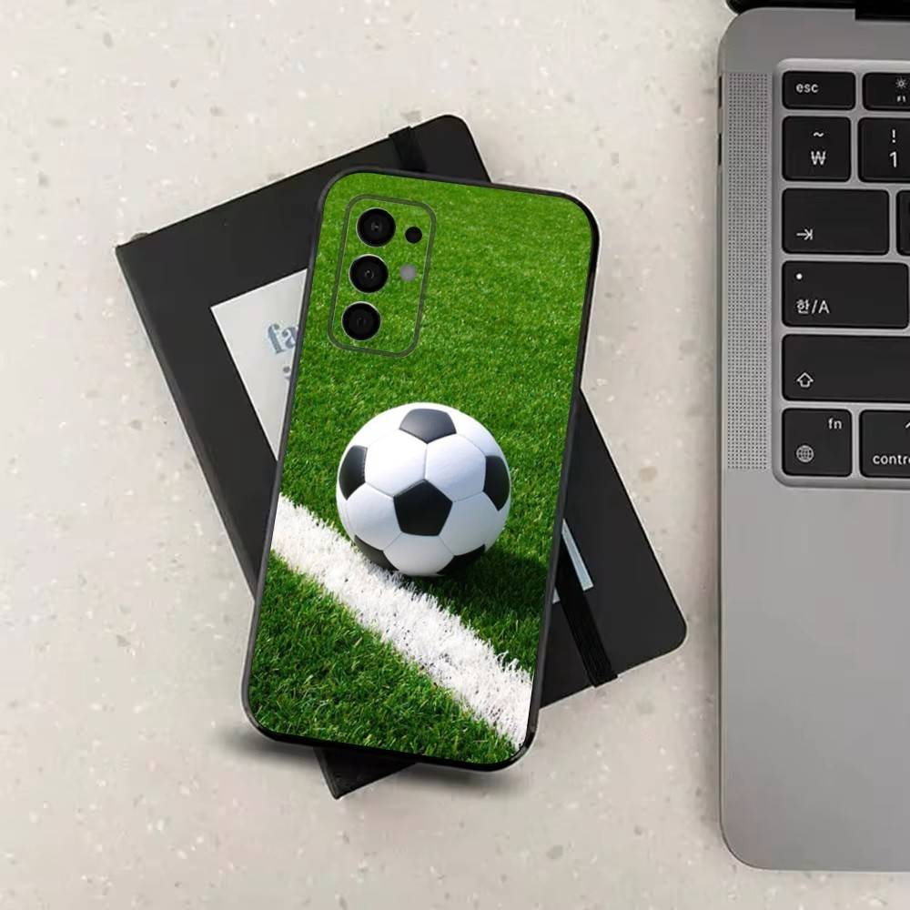Sports Football Soccer Phone Case For Samsung Galaxy A73,31,32,72,41,53,52,71,22,5G,Note,J7,8,9 Soft Black Silicone Cover
