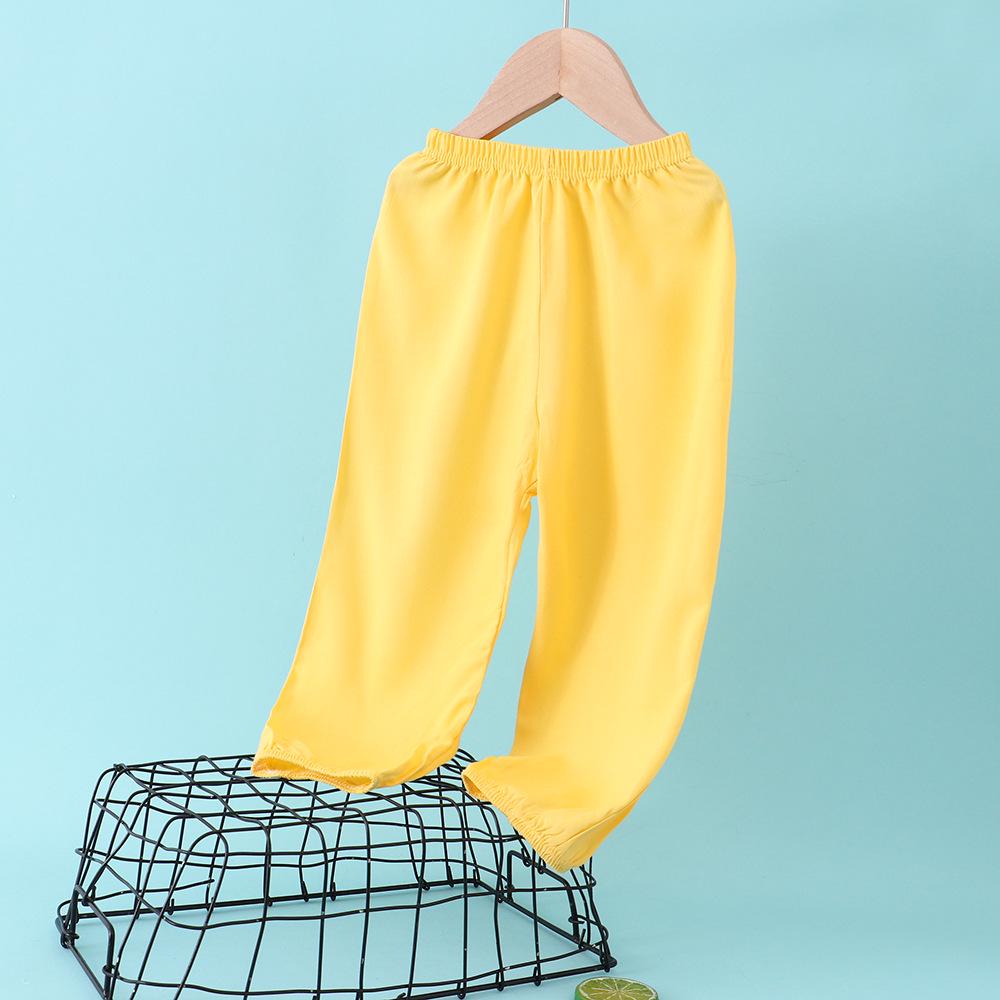 

Детские брюки JX из хлопка и шелка с защитой от комаров - Летние тонкие брюки-фонарики для мальчиков и девочек, маленькие/средние размеры, идеально подходят для повседневной носки и сна 90 cm